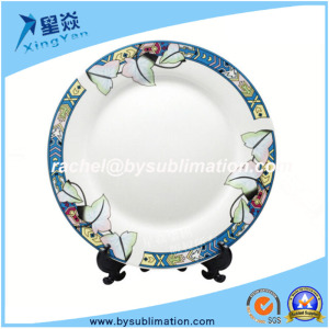 Lotus Leaf Decor 8′′ Sublimation Ceramic Plate for Sale